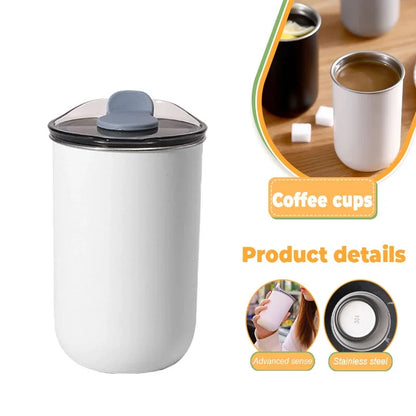 300 Ml Double-wall Insulated Coffee Mug Espresso Non-slip Leak-proof Outer Plastic 304 Stainless Steel Insulation Coffee Mug