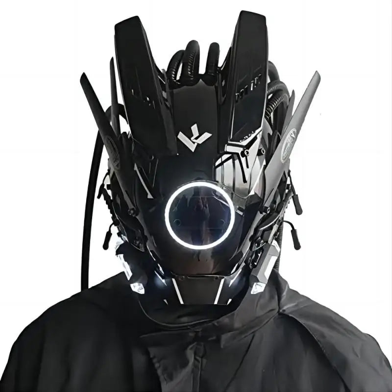 Cyberpunk Mask Led Lighting Cosplay Helmet Halloween Christmas Gift Music Festival Party For Adults