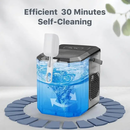 Silonn Ice Maker Countertop, Portable Ice Machine, Self-Cleaning, 9 Cubes in 6 Mins, for Home, Kitchen