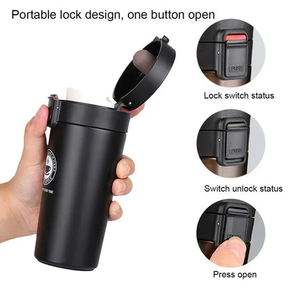 500/350ML Tumbler Thermos Cup Coffee Mug Car Insulated Water Bottle Travel 304 Stainless Steel Vacuum Flasks Drinking Kettle