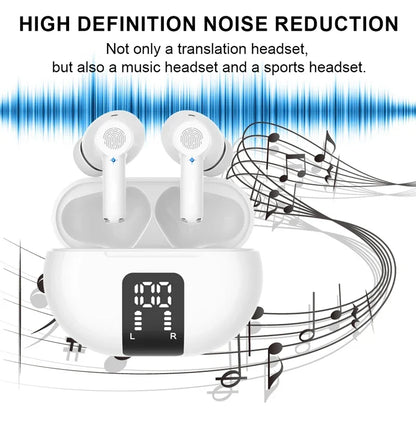 M10 Translation Earphones 144 Languages Instant Translated Smart Voice Wireless Bluetooth Travel Translator Headset 2024 Newest