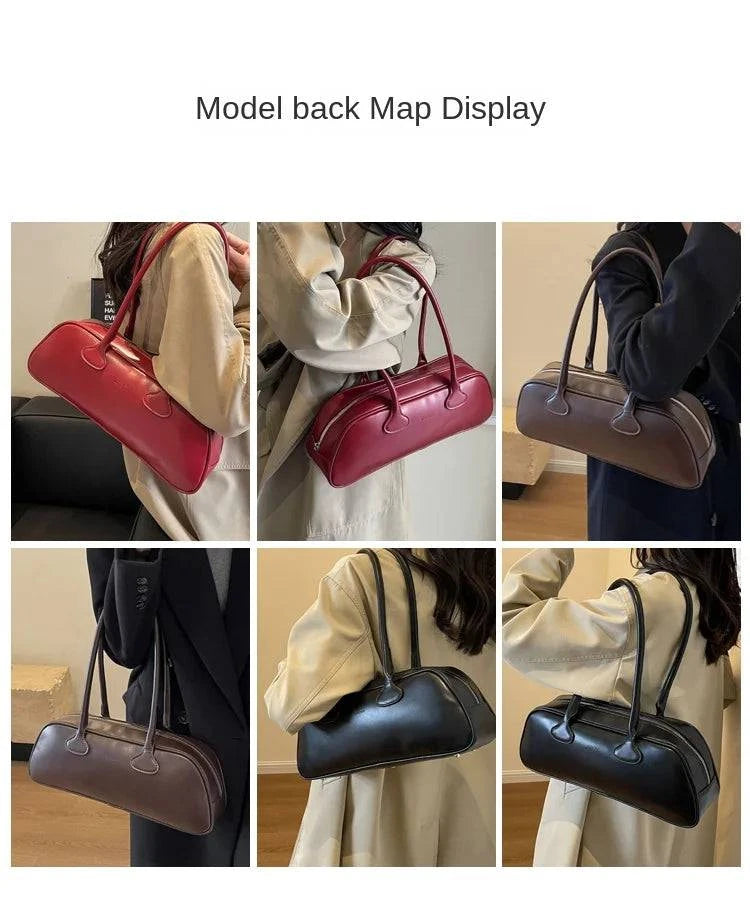 Advanced Sense Retro Pu Zipper Ladies Shoulder Bags Trend 2024 Light Luxury Hot Sale Bags for Women New Bolsas Femininas