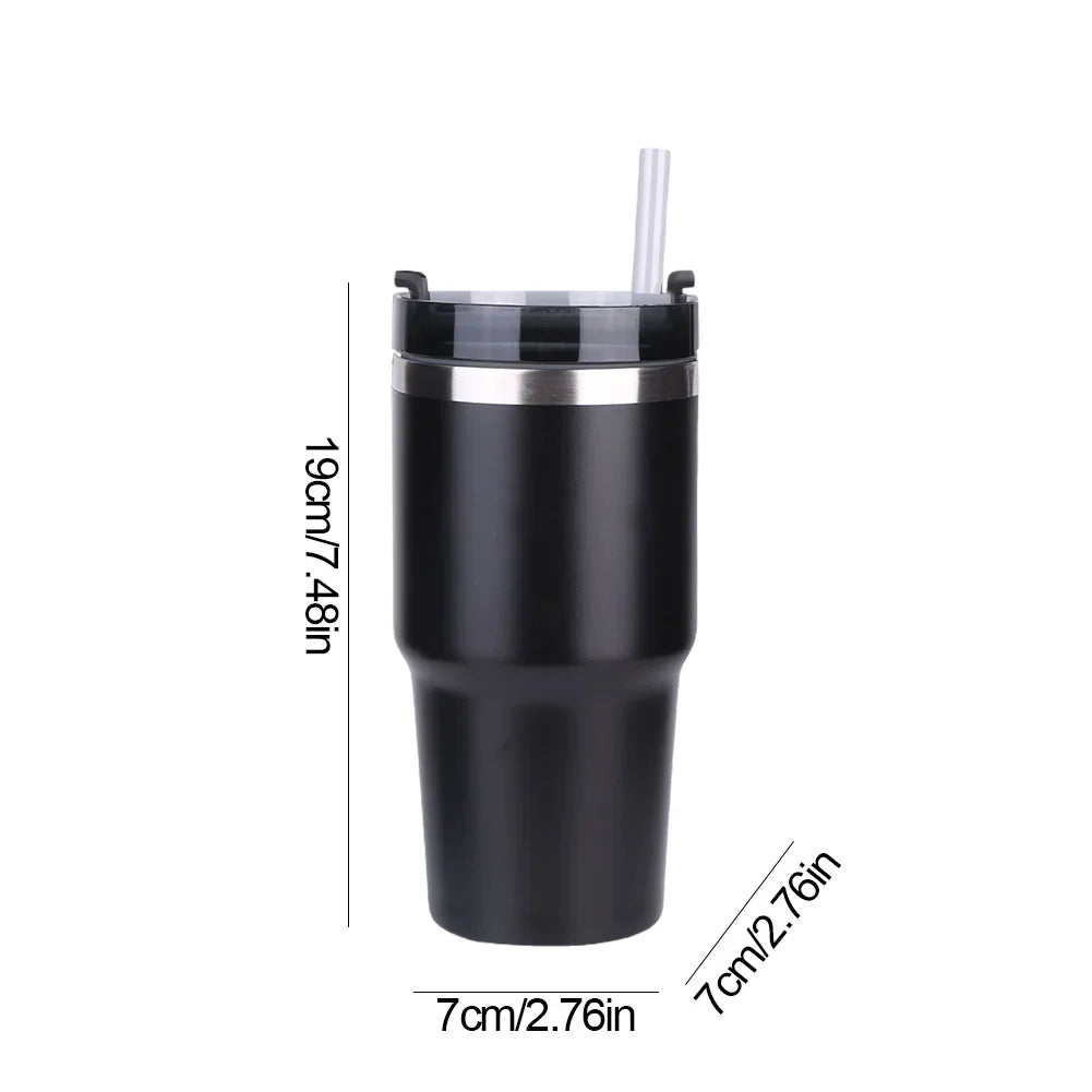 20oz Stainless Steel Thermos Bottle With Straw Water Bottle Thermo Coffee Mug Car Thermos Mug Travel Vacuum