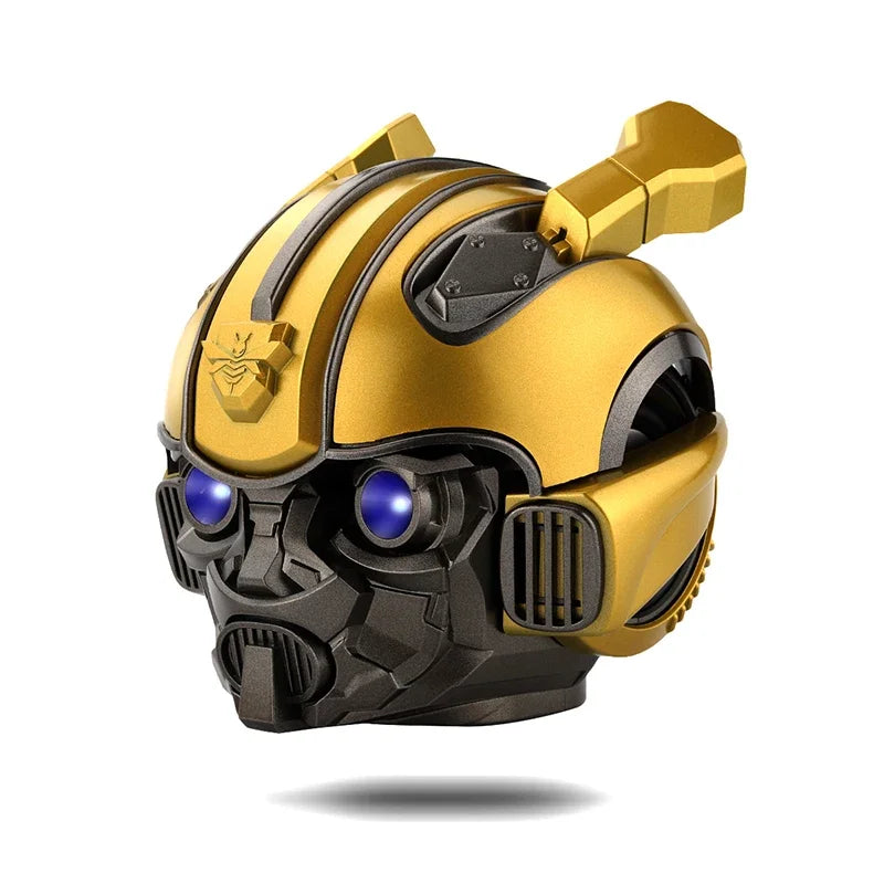 Best Boy Gift!  Transformers Bumblebee Helmet Wireless Bluetooth 5.0 Speaker With Fm Radio Support Usb Mp3 TF for Kids