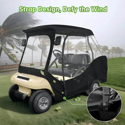 AQ10L0L Golf Cart 4 Passenger Driving Enclosure for Club Car DS,4-Sided Clear Window Rain Cover All Weather Waterproof Windproof - MarvelouStoree