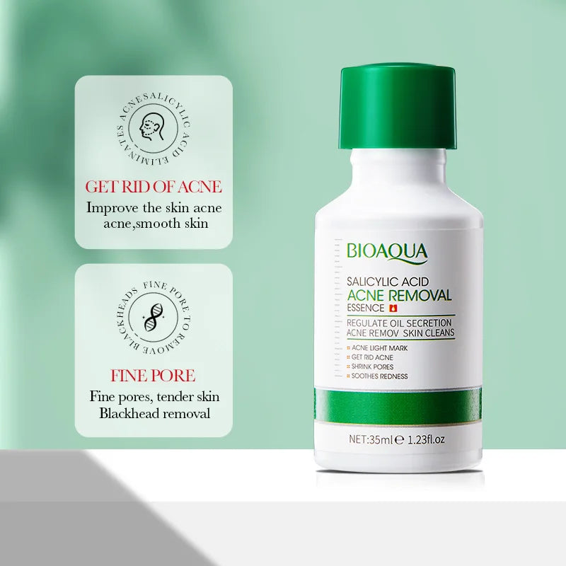 BIOAQUA Salicylic Acid Acne Removing Essence Face Serum skincare Moisturizing Repairing Acne Treatment Facial Serum Skin Care