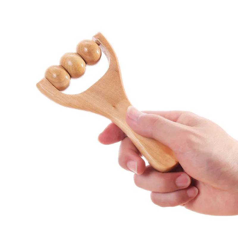 Mini Wooden Roller Massager Neck Shoulder Leg Universal Hand Massager Massage Tool Acupoint Foot Massager Muscle Pain Relief