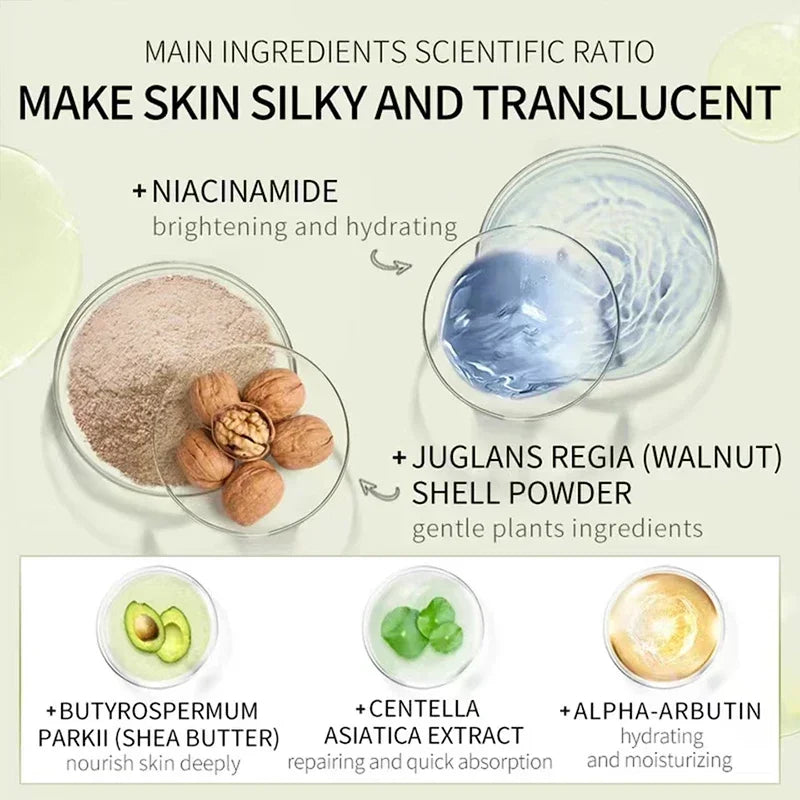 Chicken Skin Removal Treatment Body Scrub Cream Remove Dead Skin Cell Pore Spot Dull Whitening Moisturizing Body Care Cream