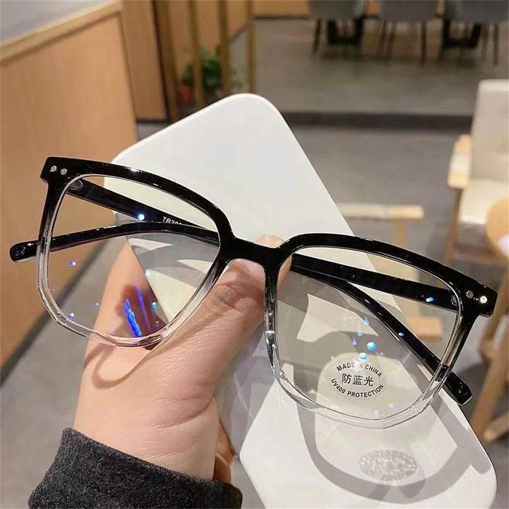 Transparent Computer Glasses Frame Women Men Anti Blue Light Square Glasses Blackout Glasses Optical Glasses Lenses - MarvelouStoree