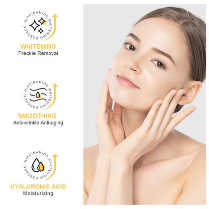 Niacinamide Whitening Serum Hyaluronic Acid for Face Wrinkle Remover Firming Anti-aging 24K Gold Essence Brightening Skin Care