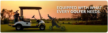 3 Wheel Golf Push Cart - Foldable Collapsible Lightweight Pushcart with Foot Brake - Easy to Open & Close - MarvelouStoree