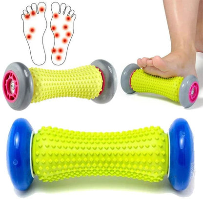 Foot Massage Roller Fascia Roller Full Body Muscle Manual Massage Leg and Neck Relaxation Device Blue and Pink - MarvelouStoree