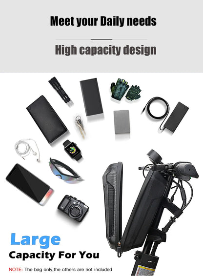 Electric Scooter Front Bag Waterproof EVA Hard Shell Bags Reflective Handlebar Hanging Bag Storage Accessories For Xiaomi M365