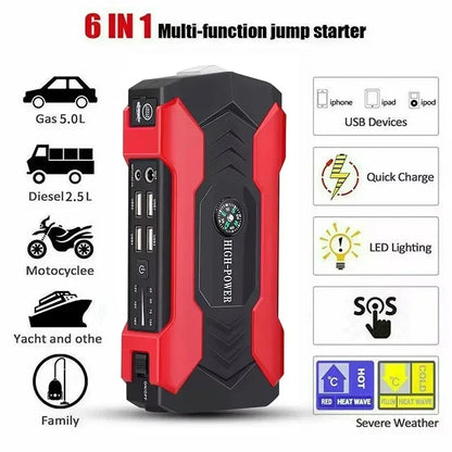 99800mAh 20000mAh Car Jump Starter 3000A Starting Device Portable Power Bank Battery Starter Launcher For Car Booster Articles