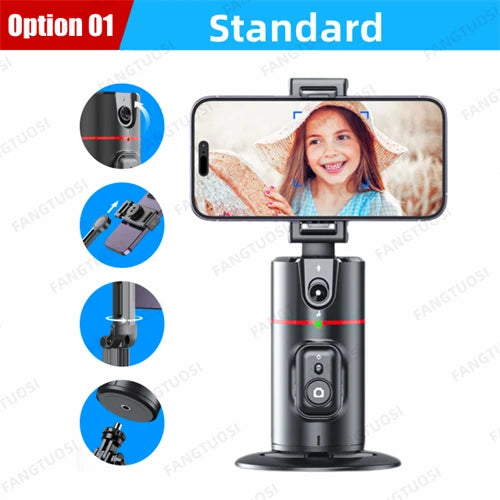 FANGTUOSI 2023 New 360 Rotation Gimbal Stabilizer Selfie Stick Monopod Desktop tracking gimbal PTZ For Tiktok Smartphone live