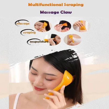 Five-claw Head Massager Scalp Gua Sha Stick for Body Neck Leg Visage Massage Meridian Comb Acupuncture Point Press Massage Tool - MarvelouStoree