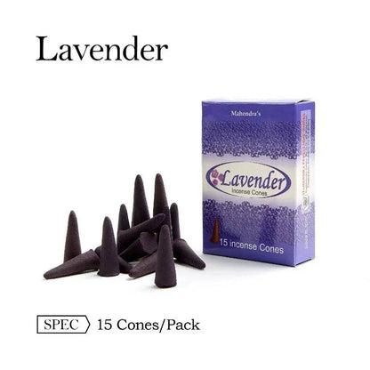 Mahendra Incense Cones Sandalwood Lavender Vanilla Meditation Staberry Jasmine Cones Tower Aromatherapy for Air Purification - MarvelouStoree