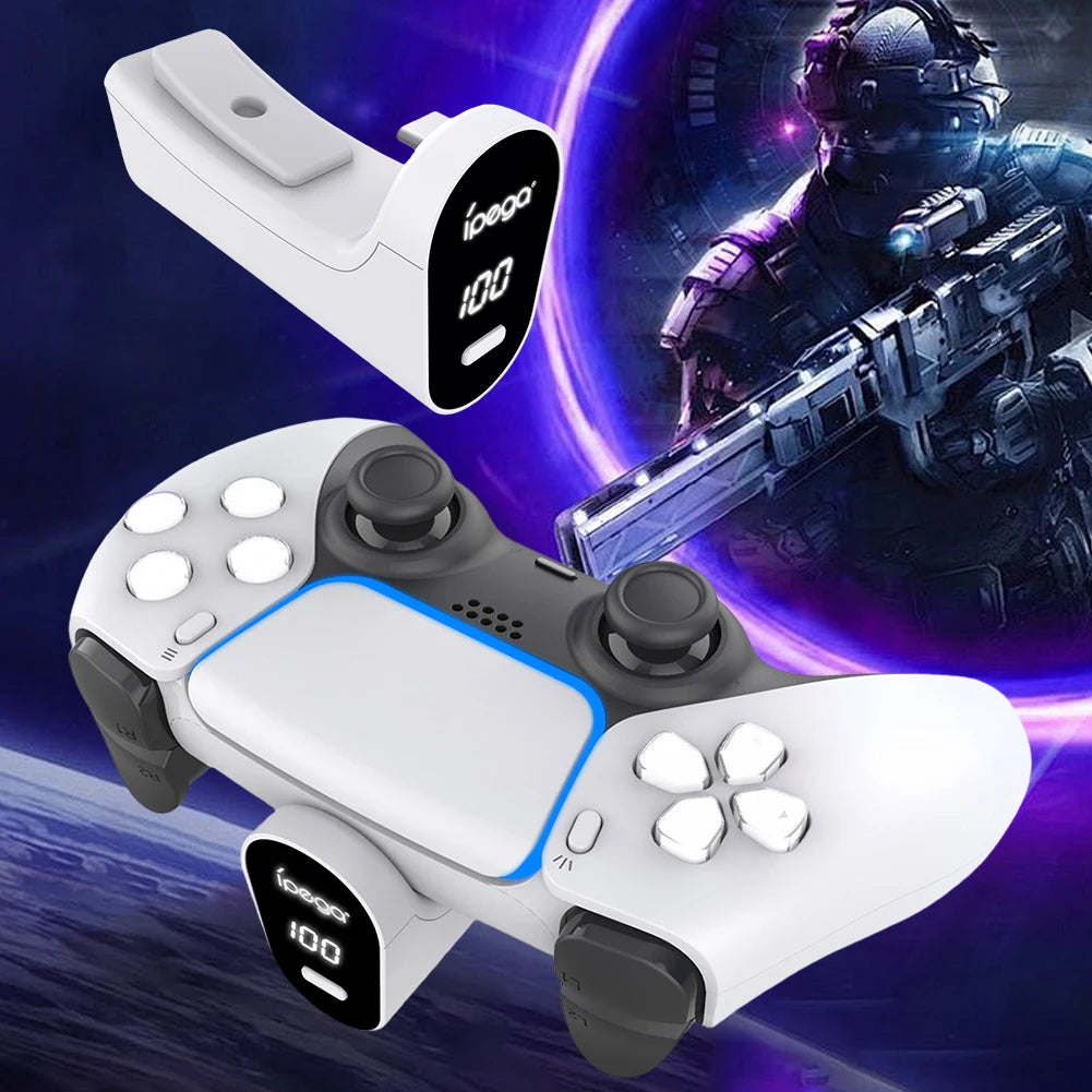 For PS5 Controller 2000mAh External Battery Pack LED Display Play and Charge Kit for PS5 Elite Controller Gaming Accessories