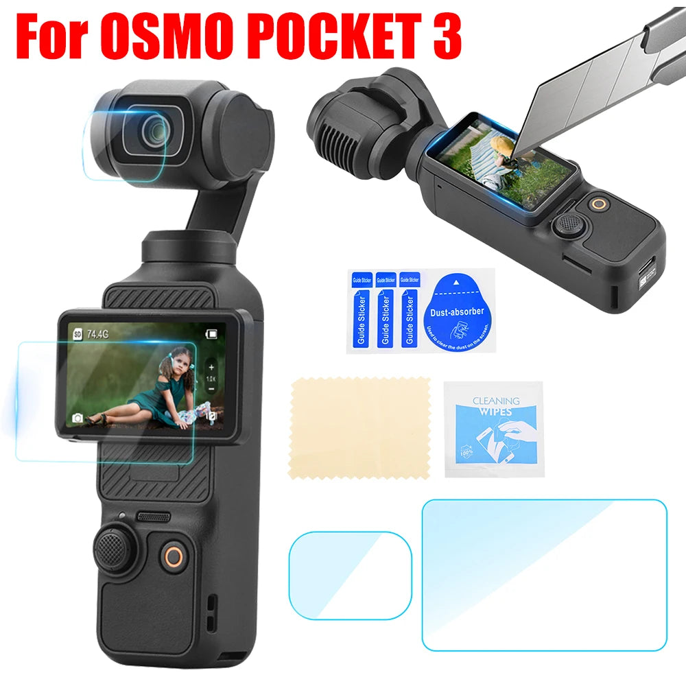 For DJI OSMO Pocket 3 HD Lens Protection Protective Film Clear Lens Screen Protector Guard for DJI Osmo Pocket 3 Gimbal Camera