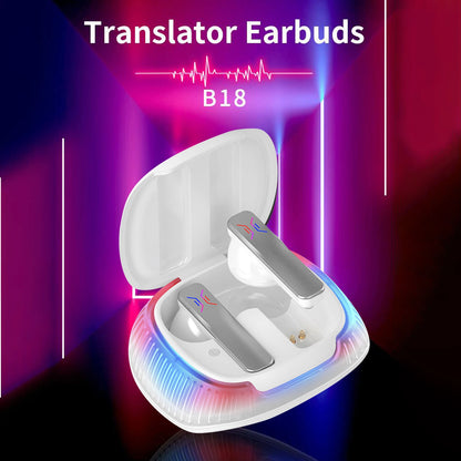 Portable Translation Headset 4 Translation Modes 144 Language Translator Earbuds Smart Translator Device for Travel Business