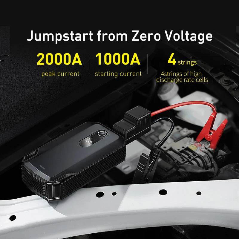 Baseus Car Jump Starter 20000mah 2000A Power Bank 10000mah 1000A Portable Car Battery Booster 12V Auto External Battery Charger - MarvelouStoree