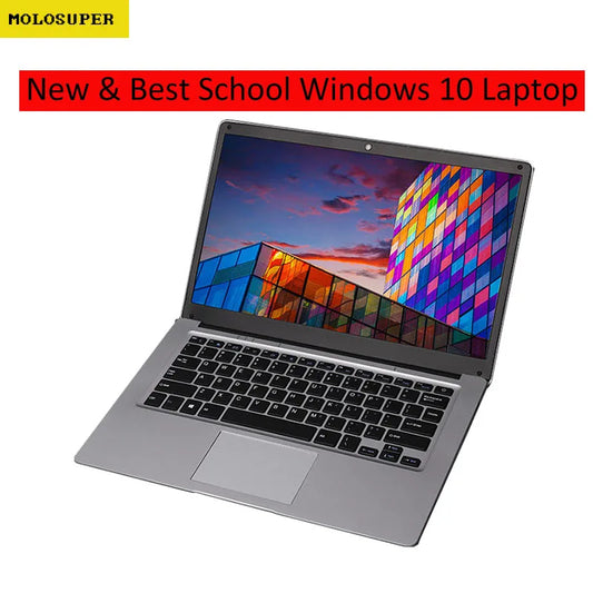 Molosuper 2022 14 inch Cheap School/Office Sales Laptop Notebook 6GB 64GB USB 3.0 WiFi Windows 10 Portable Netbook