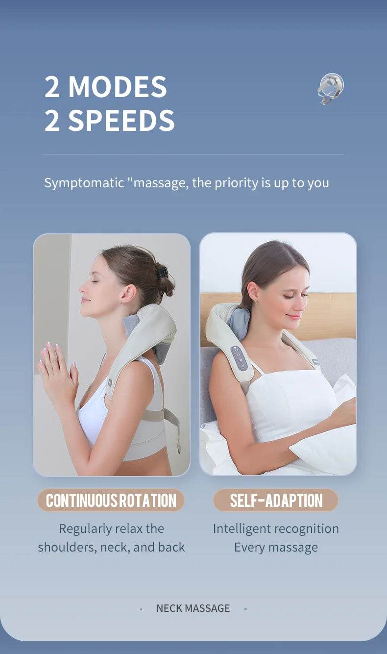 Electric Neck And Back Massager Wireless Neck And Shoulder Kneading Massage Pillow Trapezius Neck Cervical Back Massage Shawl