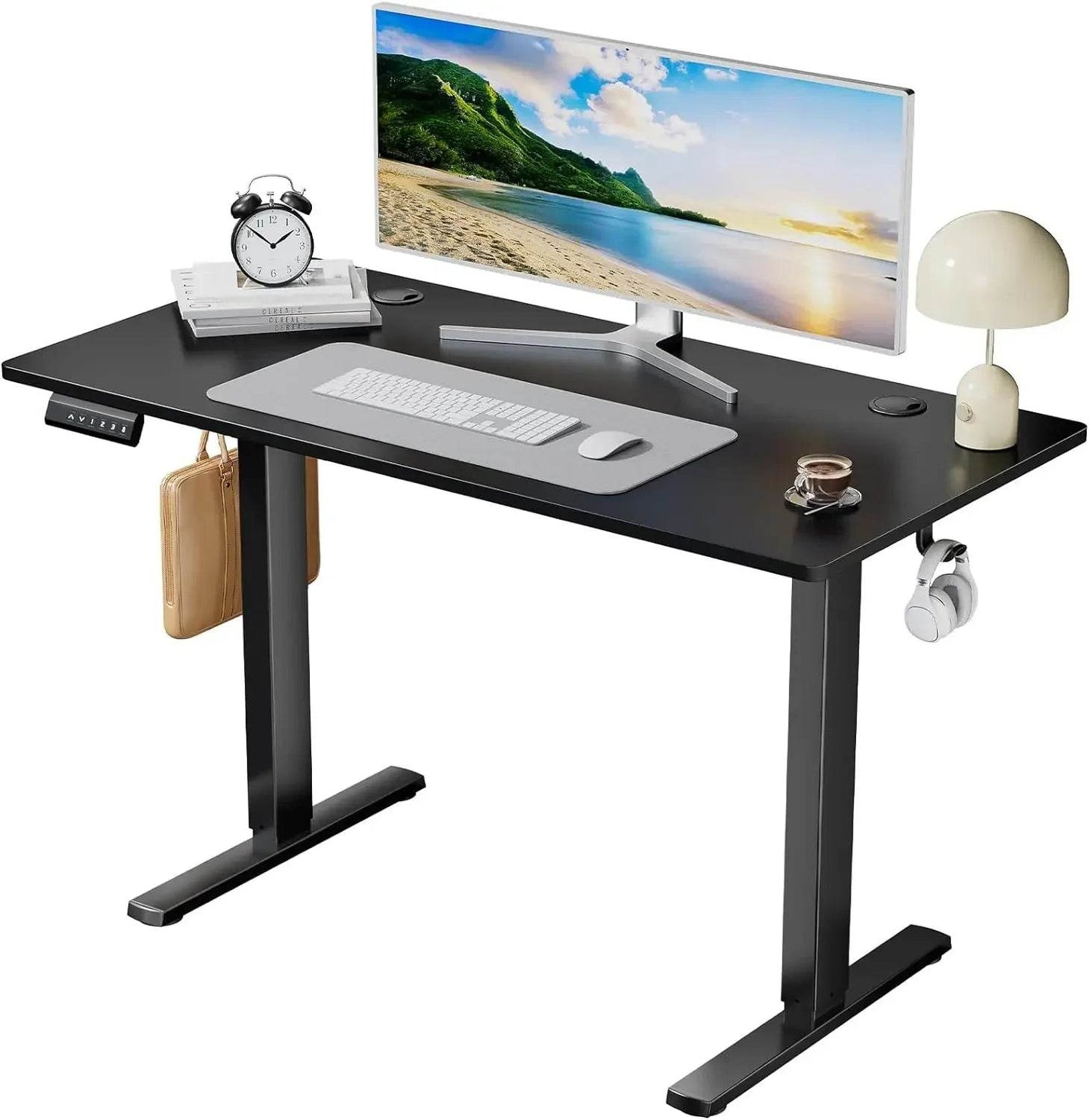 Standing Desk, Adjustable Height Electric Sit Stand Up Down Computer Table, 48x24 Inch Ergonomic Rising Desks for Work - MarvelouStoree