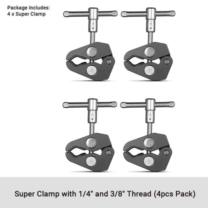 SmallRig Clamp w/ 1/4" and 3/8" Thread and 9.5 Inches Adjustable Friction Power Articulating Magic Arm for LCD Monitor/LED Light