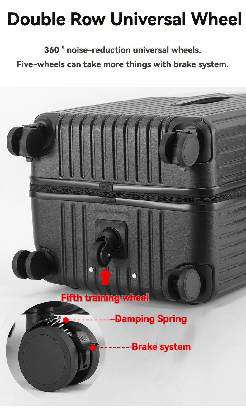 2024 New Durable Luggage Sets PC+ABS Spinner Wheel Suitcase TSA Lock USB Charging Women Men Carry-On Boarding Travel 20/24/26/28