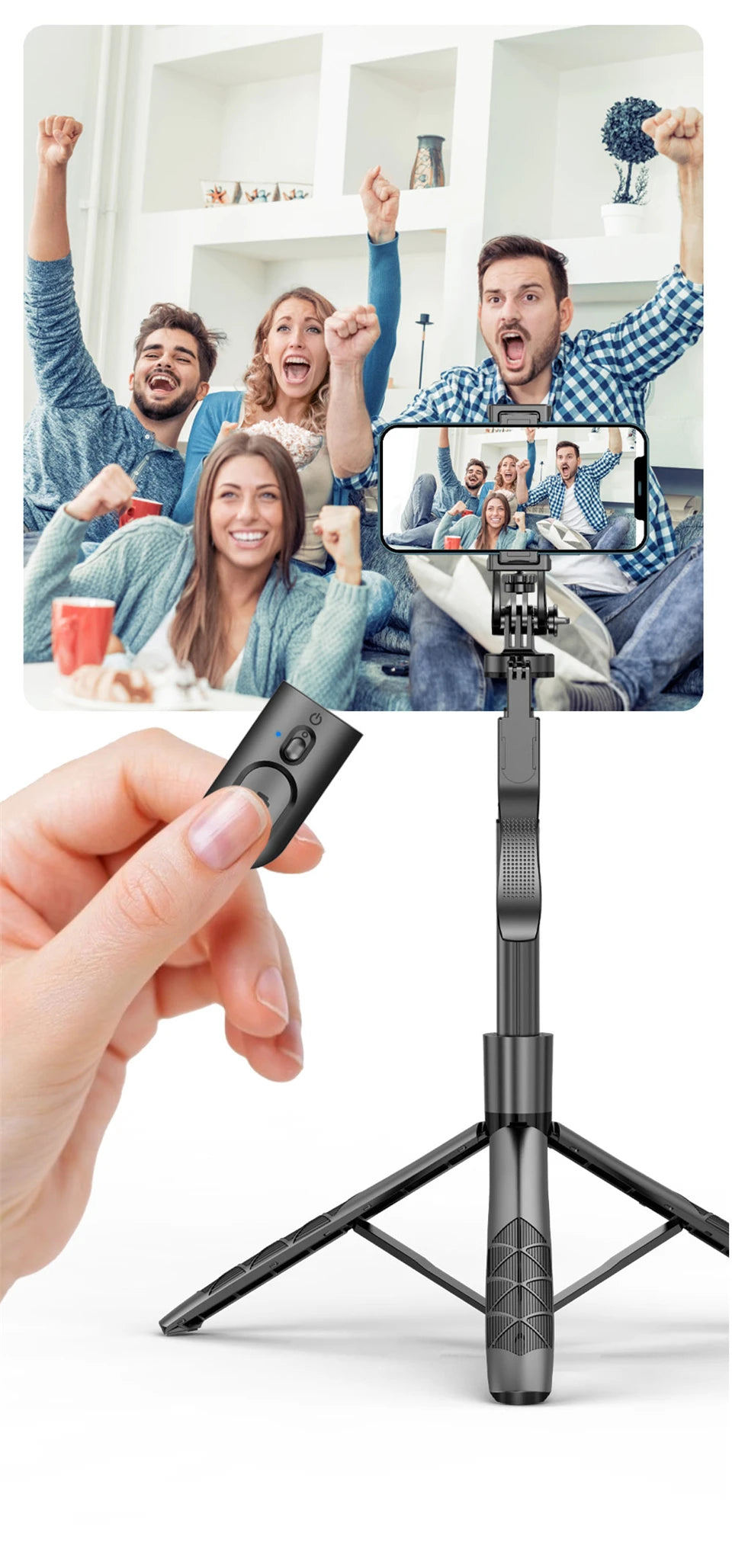 COOL DIER L16 1530mm Wireless Selfie Stick Tripod Stand Foldable Monopod With Bluetooth Shutter For Gopro Cameras Smartphones