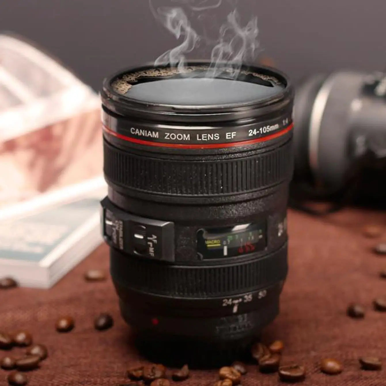 1PC lens cup DSLR camera lens cup coffee cup is not leak proof