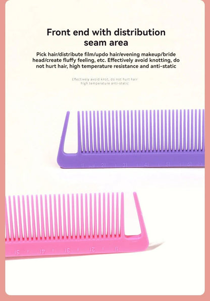 New Three-piece Hair Brush Set Sharp-tail Comb Three-row Hair Comb Steel Needle Mouse Tail Comb Toothbrush Eyebrow Brush Tool