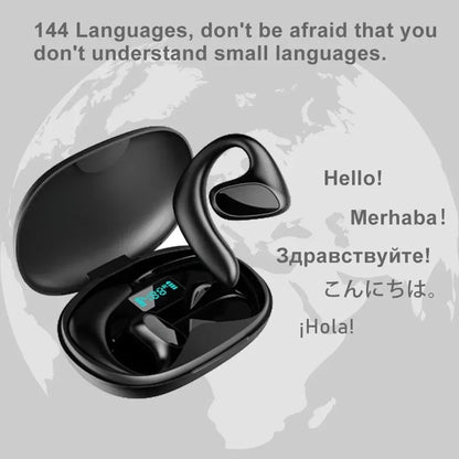 2024 New Top Smart Voice Translator Wireless Bluetooth Earphones Translation Multi 144 Languages Headphones Real Time Translate