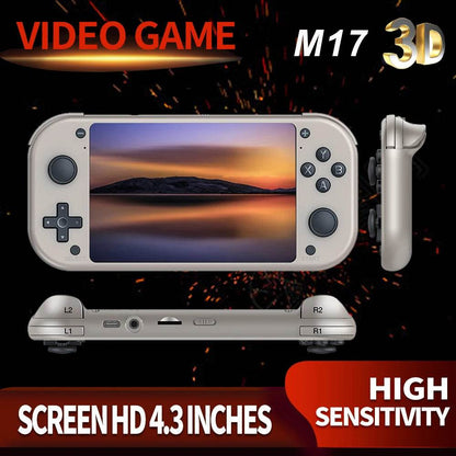 BOYHOM M17 Retro Handheld Video Game Console Open Source Linux System 4.3 Inch IPS Screen Portable Pocket Video Player 64GB - MarvelouStoree