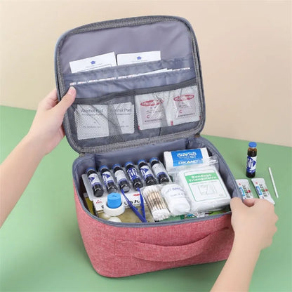 Home Medicine Bag First Aid Kit Large Capacity Portable Travel Medicine Storage Box Survival Bag Emergency Bag For Car Camping