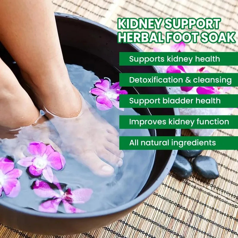 Detox Foot Soak Herbal Lymphatic Health Promote Blood Circulation Improve Sleep Stress Remove Moisture Kidney Support Foot Bath