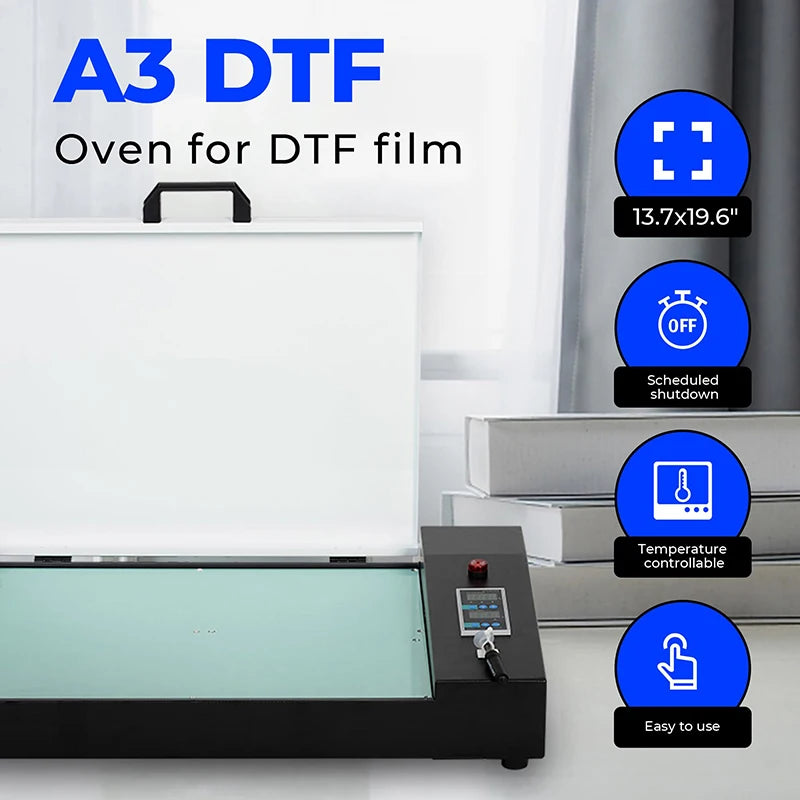 Punehod A3+ L1800 DTF Printer For T Shirt DTF Transfer Film Printer With DTF Oven for T-shirt Clothes Hoodie Printing Machine