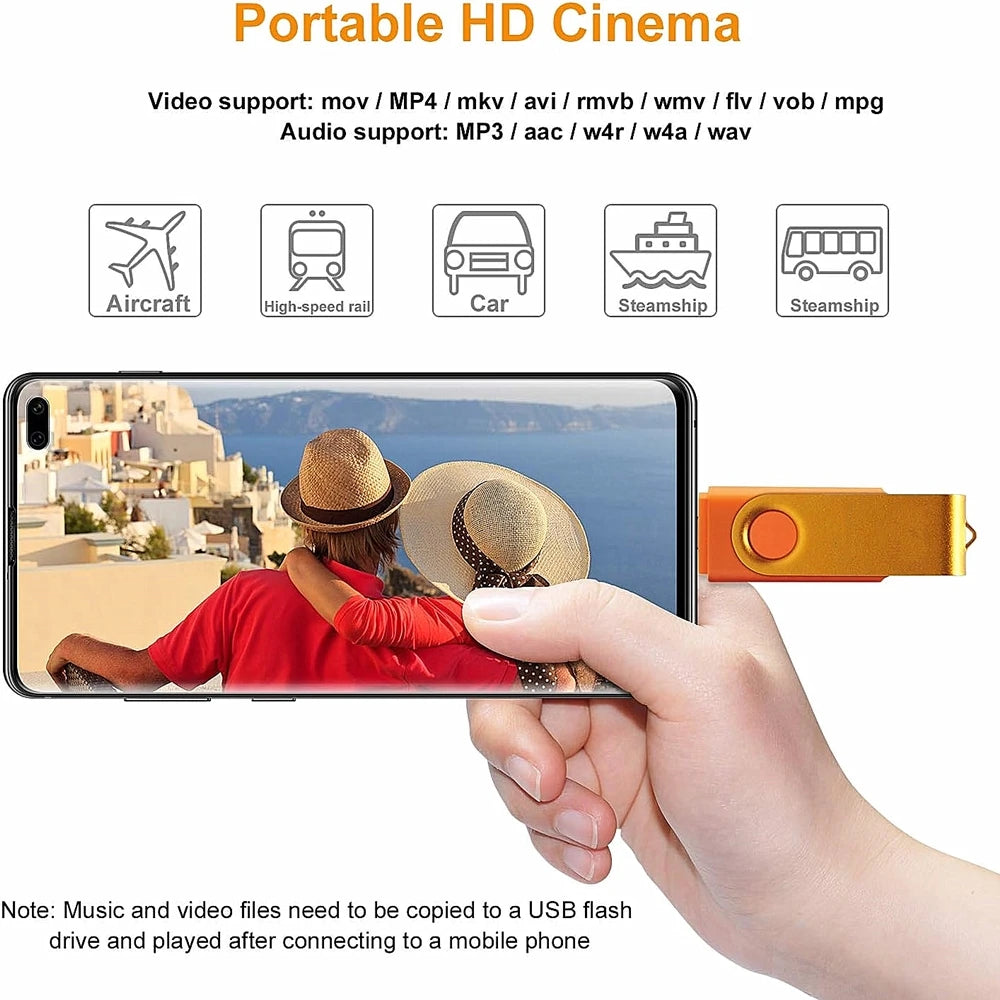 New 3 In 1 OTG USB Flash Drive 2TB Type-C & Micro USB Phone Pendrive 1TB 512G 256G Memory USB Stick Pen Drive 128GB U Disk Gift