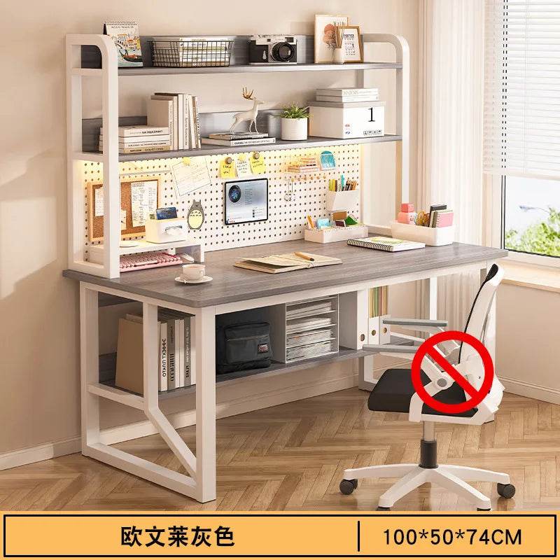 Computer Study Desk With Storage Bookshelf Office Workstation Organizer Desk for Home Students Professionals Length 100/120cm - MarvelouStoree