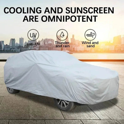 The Four Seasons Fit Full Car Cover Waterproof Dustproof PE Film Coat Aluminum Protective Sunshade UV Ray Reflectioncar Cover - MarvelouStoree