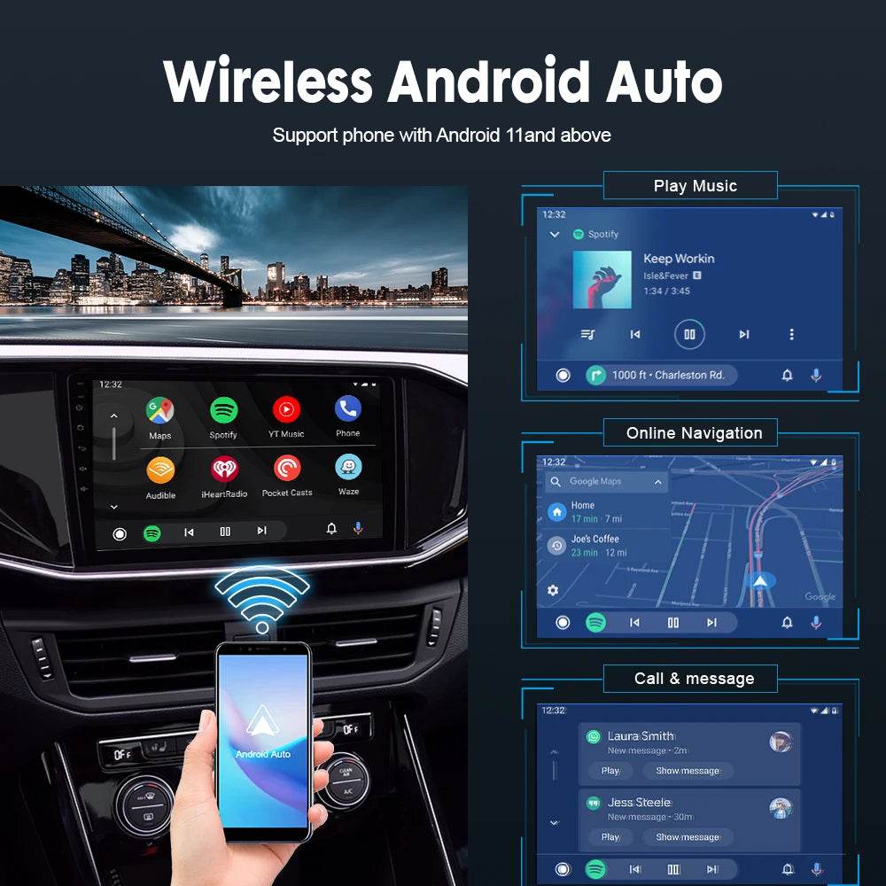 CarlinKit Wireless CarPlay Adapter USB Wireless Android Auto Dongle for Android Car Multimedia Mirrorlink Waze Spotify Autokit - MarvelouStoree