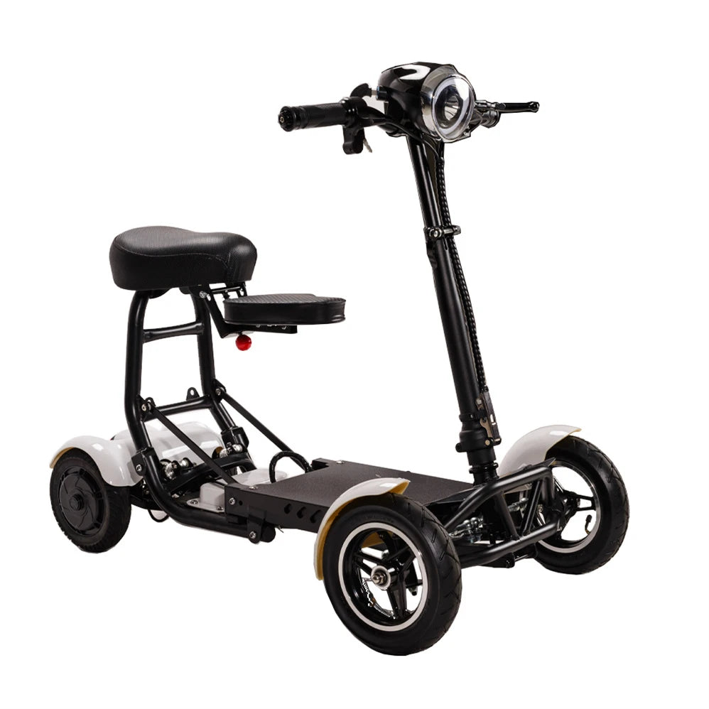 handicapped Foldable Electric Scooter Adult Dual motor 4 Wheels Folding Electric Wheelchair Scooter For Elderly People