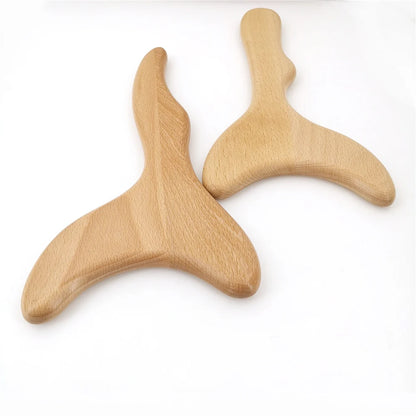 New Beech Scraping Board Wooden Guasha Massage Tool For Back Neck Body Meridian Beauty Dredge Board Carbonized Acupuncture Board