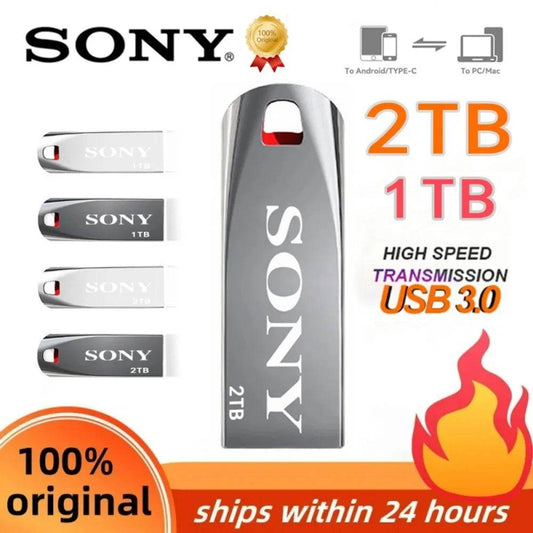 SONY Original 2TB USB 3.0 Flash Drives High Speed Metal Pendrive 1TB 2GB Portable Usb Drive Waterproof Memoria Usb Flash Disk - MarvelouStoree