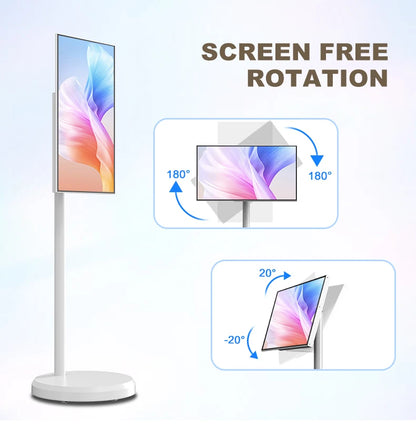 two pcs in one packet 21.5 portable screen standby smart tv Android 12 google play touch screen WIFI Lcd monitors Cheaper cost