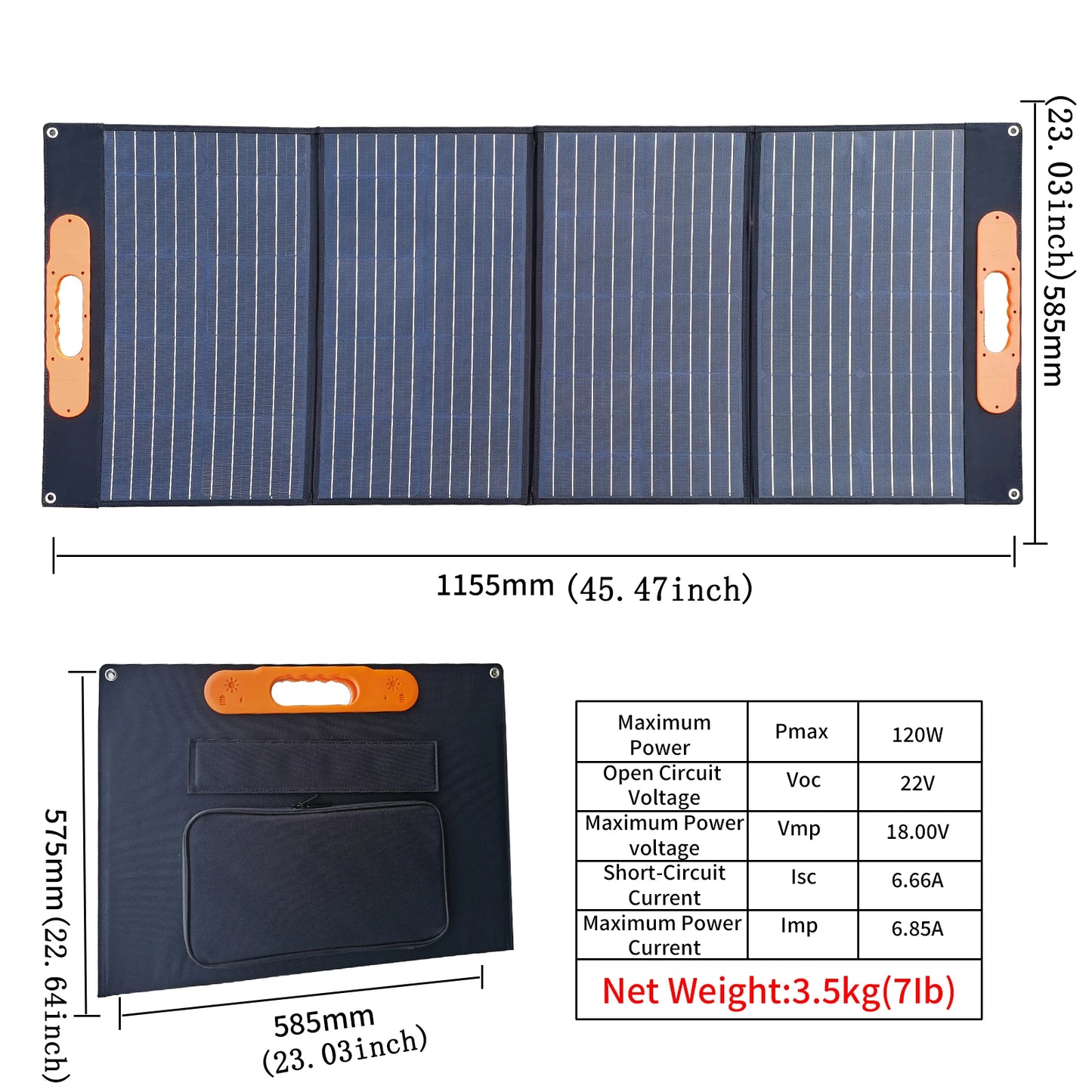 Foldable Solar Panel 120w 160w Double USB Charger ETFE Flexible Folding Camping Travel Phone Ipad Portable