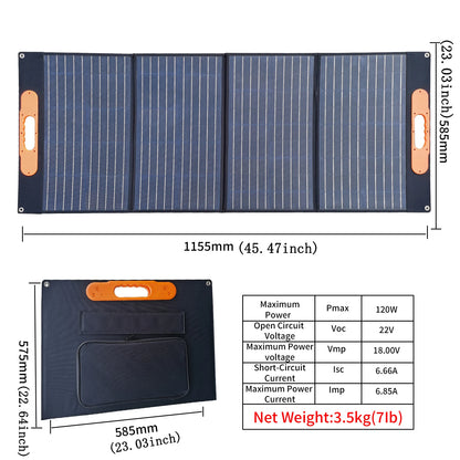 Foldable Solar Panel 120w 160w Double USB Charger ETFE Flexible Folding Camping Travel Phone Ipad Portable