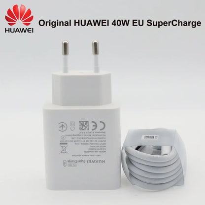 Huawei Original 10V4A Supercharge Charger 40W EU Charge Adapter 5A USB Type C Cable for Nova 5 5t 5 Pro Mate 30 Pro P20 P30 Pro