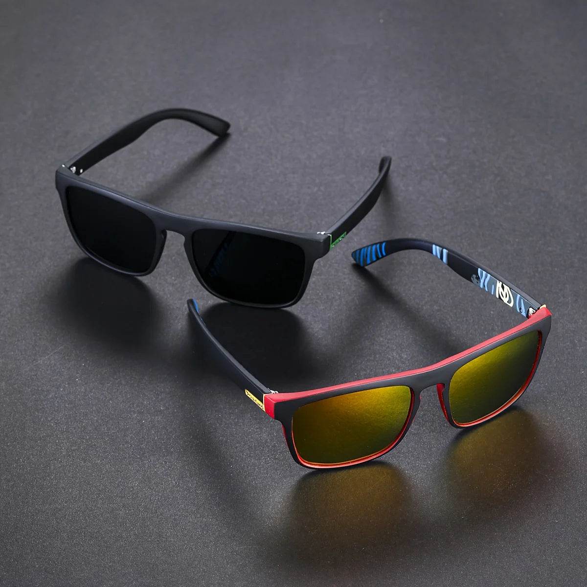 2pcs Square Polarized Sunglasses Anti Glare Sun Shades For Summer Party Vacation Travel Driving Fishing - MarvelouStoree